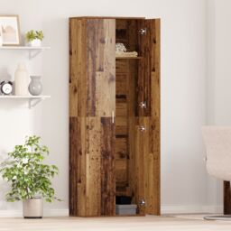 Berkfield Home Highboard Old Wood 60x35x180 cm Engineered Wood in Brown - Size: 60 x 35 x 180 cm - thumbnail 4
