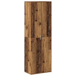 Berkfield Home Highboard Old Wood 60x35x180 cm Engineered Wood in Brown - Size: 60 x 35 x 180 cm - thumbnail 2