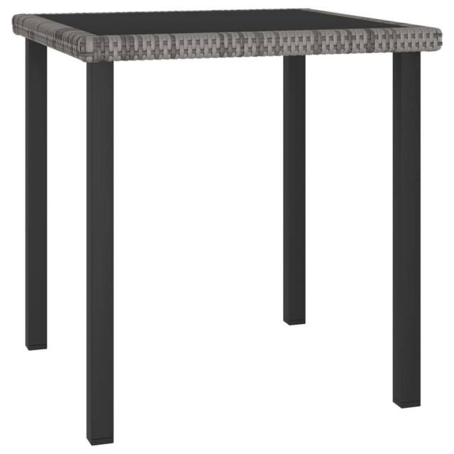 Berkfield Home Durable 3 Piece Outdoor Dining Set with Cushions Poly Rattan Grey - image 1