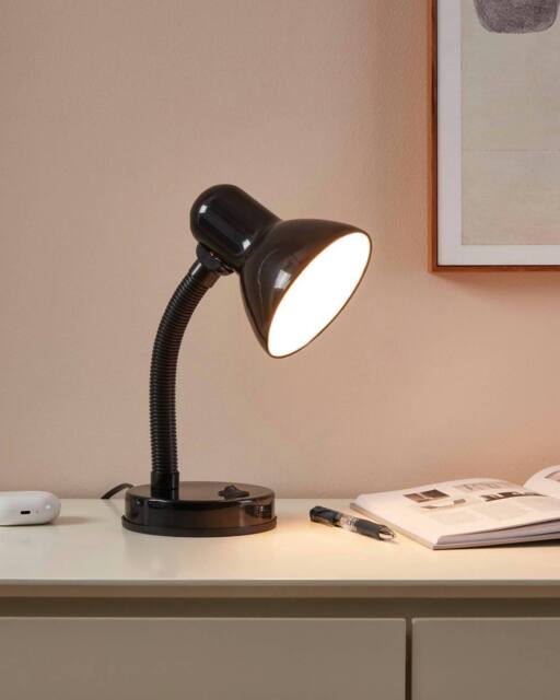 Eglo Basic Black Plastic Flexible Table Lamp - image 1