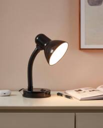 Eglo Basic Black Plastic Flexible Table Lamp - thumbnail 1