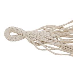 Wyld and Coco Beige Cotton Polyester Garden Hammock Swing Seat Boho Crochet - thumbnail 3