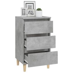 Berkfield Home Bedside Cabinet Concrete Grey 40x35x70 cm Engineered Wood - Size: 40 x 35 x 70 cm - thumbnail 5