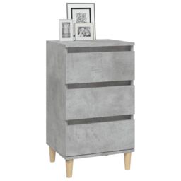 Berkfield Home Bedside Cabinet Concrete Grey 40x35x70 cm Engineered Wood - Size: 40 x 35 x 70 cm - thumbnail 4