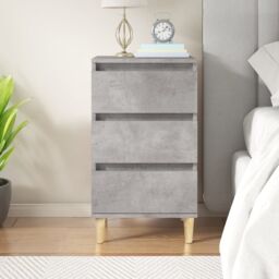 Berkfield Home Bedside Cabinet Concrete Grey 40x35x70 cm Engineered Wood - Size: 40 x 35 x 70 cm - thumbnail 1