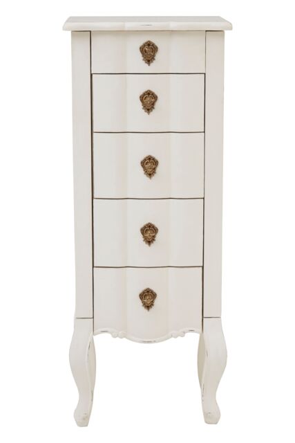 Orsina Elegant Design 5 Drawer Small Chest White, Functional Storage Cabinet, Versatile Chest For Livingroom in White - image 1