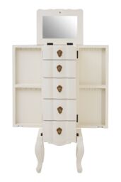 Orsina Elegant Design 5 Drawer Small Chest White, Functional Storage Cabinet, Versatile Chest For Livingroom in White - thumbnail 5