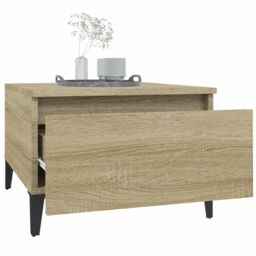 Berkfield Home Side Table Sonoma Oak 50x46x35 cm Engineered Wood in Brown - Size: 50 x 46 x 35 cm - thumbnail 5