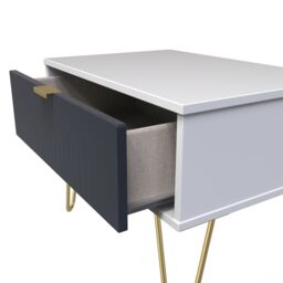 Ready Assembled 2 U Bexley 1 Drawer Wide Side Table (Ready Assembled) in Dark Blue - thumbnail 5