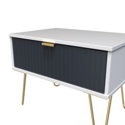 Ready Assembled 2 U Bexley 1 Drawer Wide Side Table (Ready Assembled) in Dark Blue - thumbnail 4