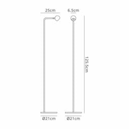Netlighting Eyes 125.5cm Floor Lamp 6W LED 3000K 390lm Sand Black 3yrs Warranty - thumbnail 5
