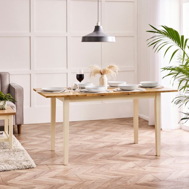 FurnitureboxUK Salcombe Rectangular Solid Wood Extending Dining Table in Light Oak - image 1