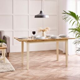 FurnitureboxUK Salcombe Rectangular Solid Wood Extending Dining Table in Light Oak - thumbnail 1
