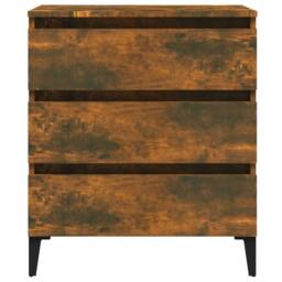 Berkfield Home Sideboard Smoked Oak 60x35x69 cm Engineered Wood in Brown - Size: 60 x 35 x 69 cm - thumbnail 5