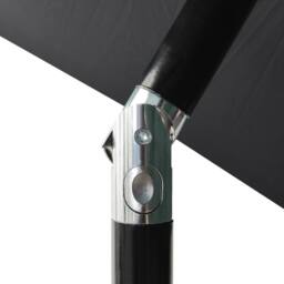Berkfield Home Harmful 3-Tier Parasol with Aluminium Pole Anthracite 2 m in Black - thumbnail 6