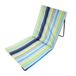 Nordara Portable Beach Mat Folding Chair Sun Lounger Outdoor Camping in Blue - Size: 110 cm x 15 cm - thumbnail 2