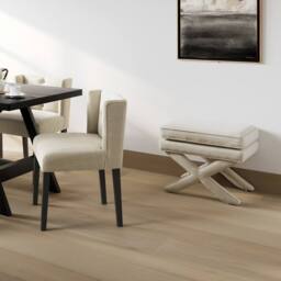 Lemon Pavilion Furniture Rhode Stool - Linen Blend - L45 x W61 x H49.5 cm - Stone - Flat Pack in Beige - thumbnail 5