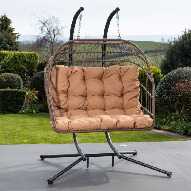 Artemis Home Haversham Swinging Double Garden Seat in Brown - image 1