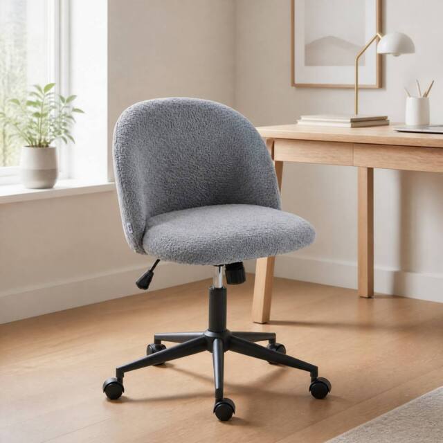 STILVORA Office Chair with Wheels & Adjustable Height in Grey - image 1