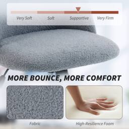 STILVORA Office Chair with Wheels & Adjustable Height in Grey - thumbnail 6