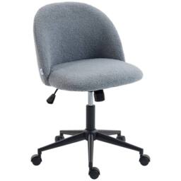 STILVORA Office Chair with Wheels & Adjustable Height in Grey - thumbnail 4
