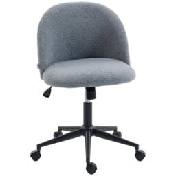 STILVORA Office Chair with Wheels & Adjustable Height in Grey - thumbnail 5