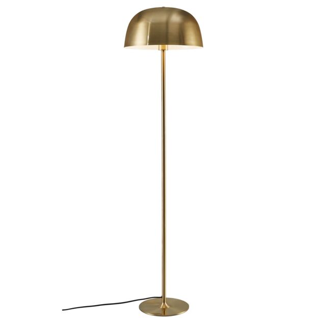 Nordlux Vintage Indoor Floor Lamp Brass Metal E27 White Inner - Mains Powered, IP20 in Gold - image 1