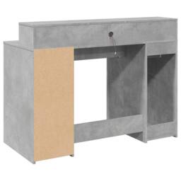 Berkfield Home Desk with LED Lights Concrete Grey 120x55x91 cm Engineered Wood - Size: 120 x 55 x 91 cm - thumbnail 8