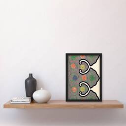 Artery8 Owen Jones Ornamental Flower Motif Pattern Framed Wall Art Print in Purple - Size: A4 - thumbnail 4
