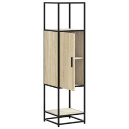 Berkfield Home Highboard Sonoma Oak 35.5x35x139 cm Engineered Wood & Metal in Brown - thumbnail 5