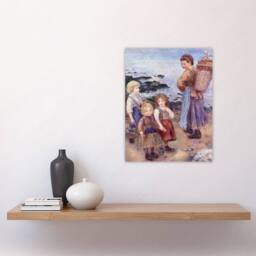 "Artery8 Mussel Fishers at Berneval Renoir Vintage Wall Art Print Poster - Size: W12"" x H16""" - thumbnail 4