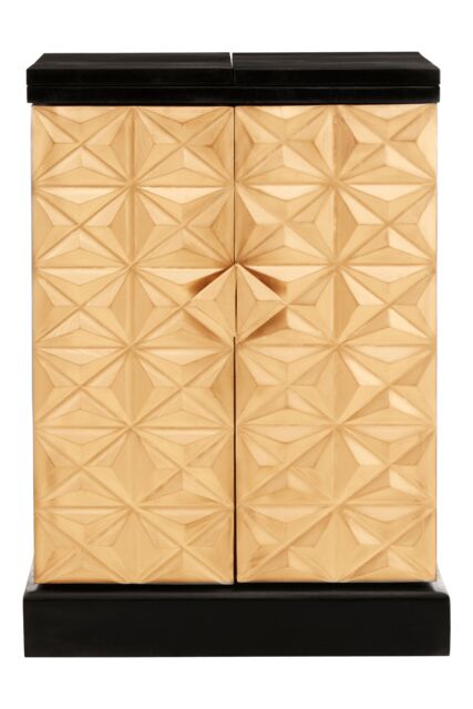 Orsina Elegant Design Bar Unit, Unique Bar Unit, Exceptional Storage Drinks Display Cabinet in Gold - image 1