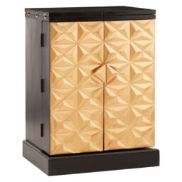 Orsina Elegant Design Bar Unit, Unique Bar Unit, Exceptional Storage Drinks Display Cabinet in Gold - thumbnail 4