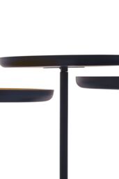 Orsina Versatile Set Of Three Gold & Black Tray Tables, Elegant Sitting Room Table, Durable Statement Side Table - thumbnail 5