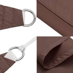Berkfield Home Sunshade Sail Oxford Fabric Square 6x6 m Brown - thumbnail 6