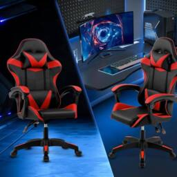 Lishetimig Ergonomic Gaming Chair in Red - thumbnail 7