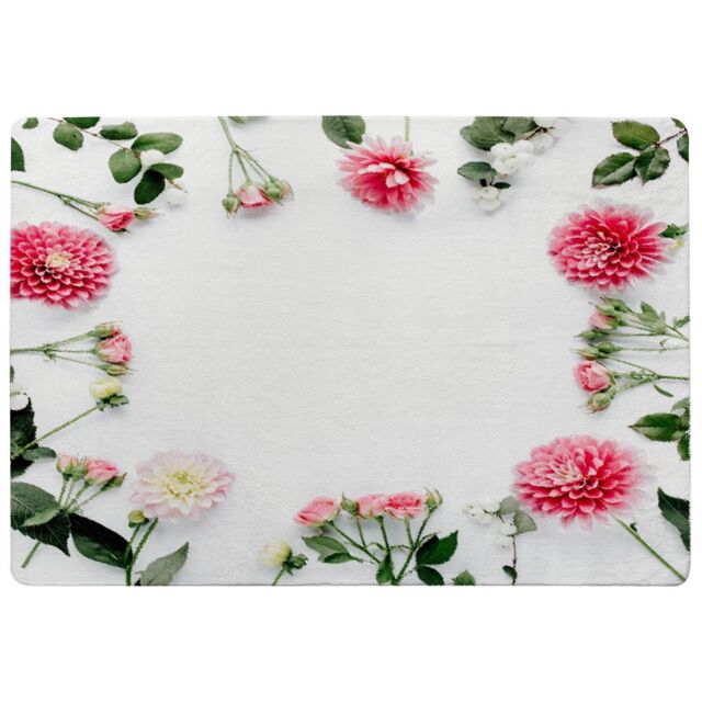 Benjamin Tate Design Scattered Flowers Designer Rug in Natural - Size: Large - image 1