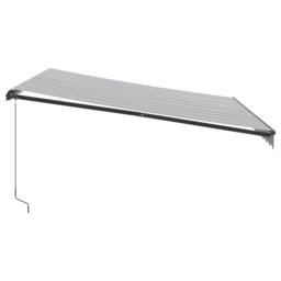 Berkfield Home Manual Retractable Awning Anthracite & White 400x350 cm in Charcoal - thumbnail 4