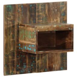 Berkfield Home Bedside Cabinet Multicolour 50x27x50 cm Solid Wood Reclaimed - Size: 50 x 27 x 50 cm