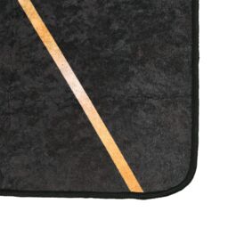 Berkfield Home Rug Washable Black & Gold 80x150 cm Anti Slip - Size: 100 cm diameter - thumbnail 3