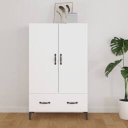 Berkfield Home Highboard White 70x31x115 cm Engineered Wood - Size: 70 x 31 x 115 cm - thumbnail 2