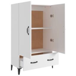Berkfield Home Highboard White 70x31x115 cm Engineered Wood - Size: 70 x 31 x 115 cm - thumbnail 7