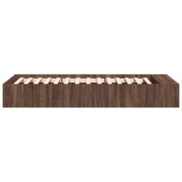 Berkfield Home Bed Frame without Mattress Brown Oak 100x200 cm - thumbnail 5