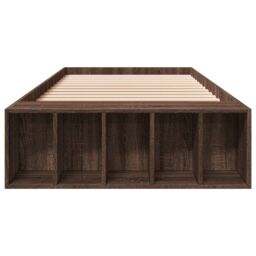 Berkfield Home Bed Frame without Mattress Brown Oak 100x200 cm - thumbnail 4