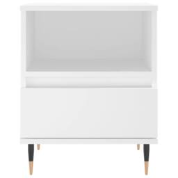 Berkfield Home Modern Bedside Cabinet White 40x35x50 cm Engineered Wood - Size: 40 x 35 x 50 cm - thumbnail 5