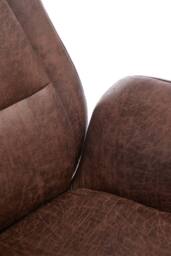 Living and Home Adjustable High Back PU Office Chair with Armrests in Brown - thumbnail 6