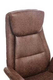Living and Home Adjustable High Back PU Office Chair with Armrests in Brown - thumbnail 5