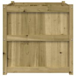Berkfield Home Garden Planter 70x70x70 cm Impregnated Wood Pine in Brown - Size: 70 x 70 x 70 cm - thumbnail 6