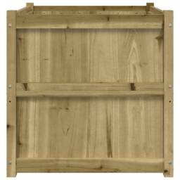 Berkfield Home Garden Planter 70x70x70 cm Impregnated Wood Pine in Brown - Size: 70 x 70 x 70 cm - thumbnail 5
