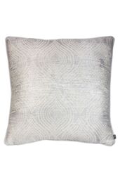 Prestigious Textiles Radiance Jacquard Piped Cushion in Silver - Size: 55 cm x 55 cm - thumbnail 1